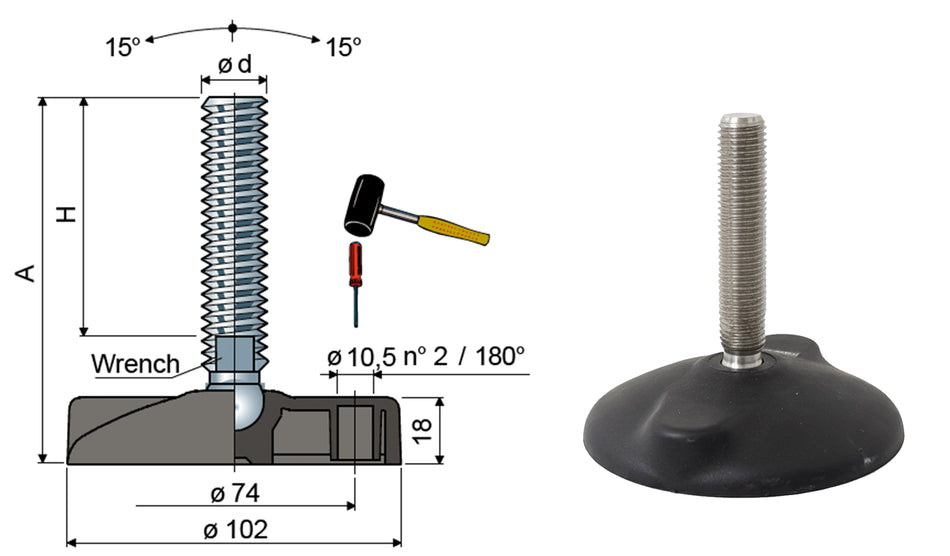 Articulated Feet SS 38/7111