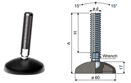 Articulated Feet 60ø